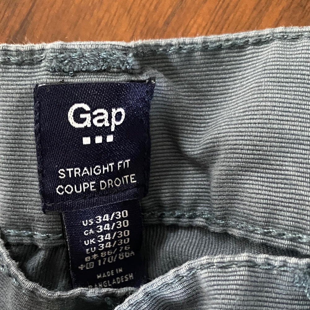 GAP Light Slate Blue Slim Straight Pants - Picture 2 of 3